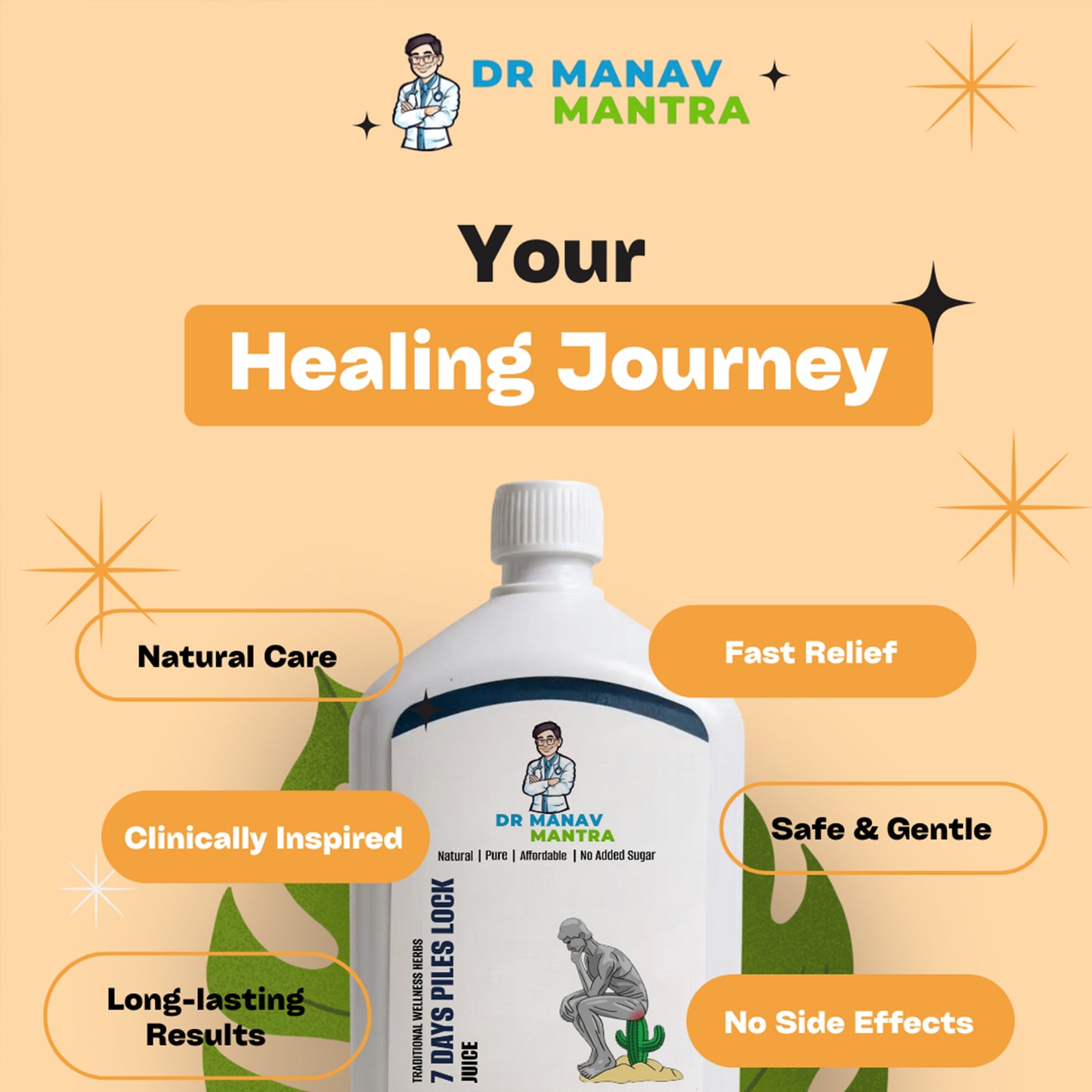 7 Days Piles Lock – 500 ml. Juice Bottle