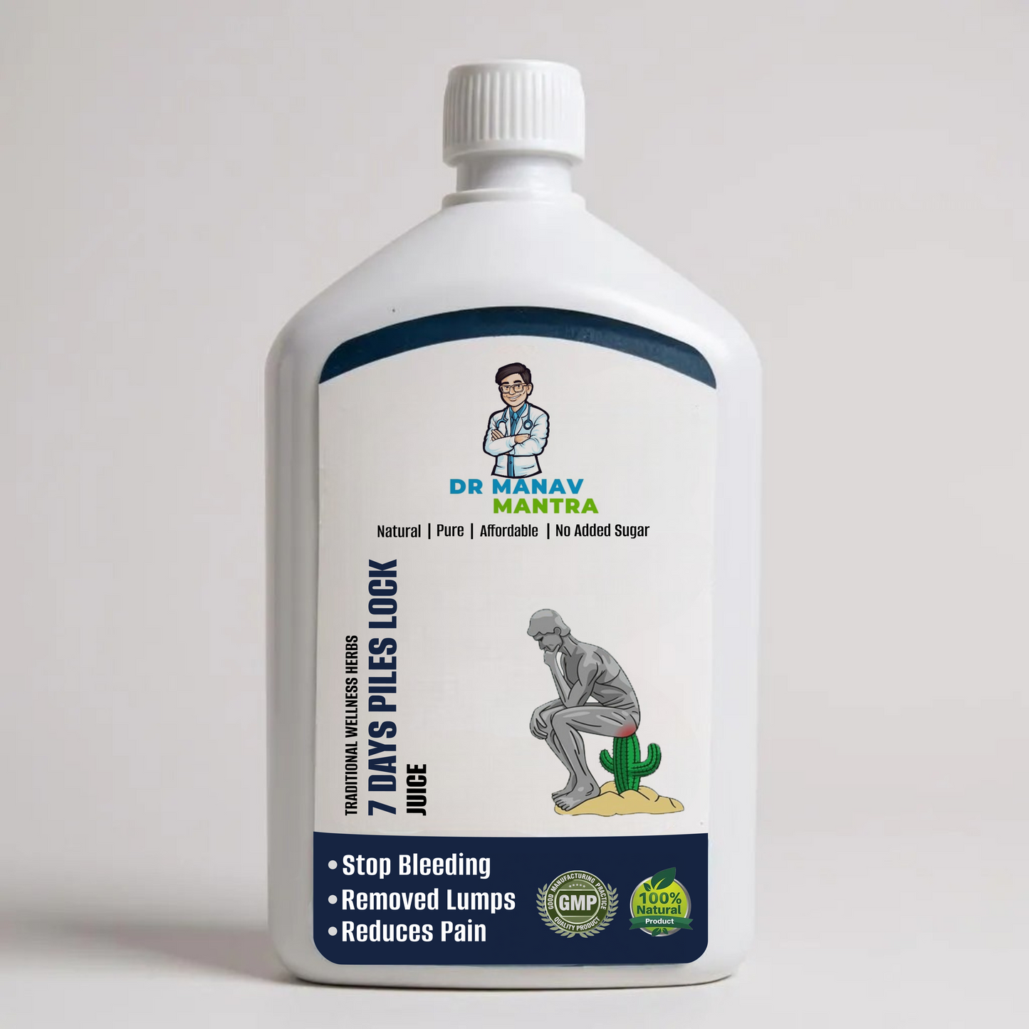 7 Days Piles Lock – 500 ml. Juice Bottle